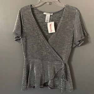 NEVER WORN Caution To The Wind wrap blouse